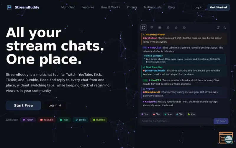 Screenshot of StreamBuddy
