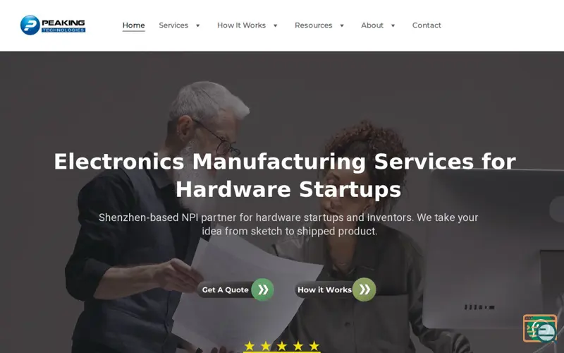 Screenshot of Electronics Manufacturing Services