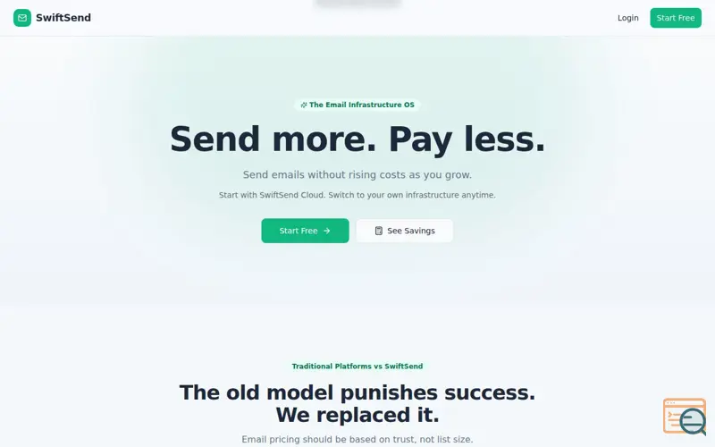Screenshot of SwiftSend