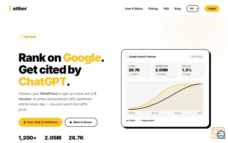 Screenshot of aithor