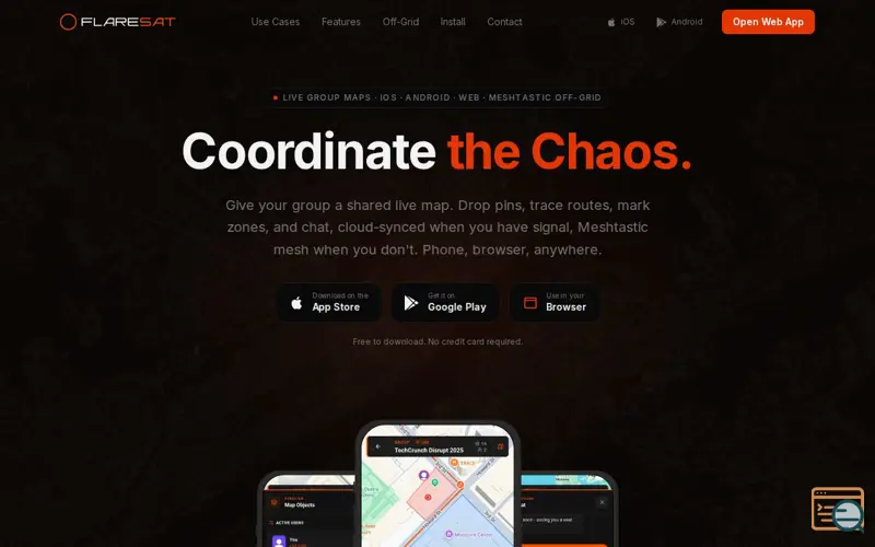 Screenshot of Flaresat