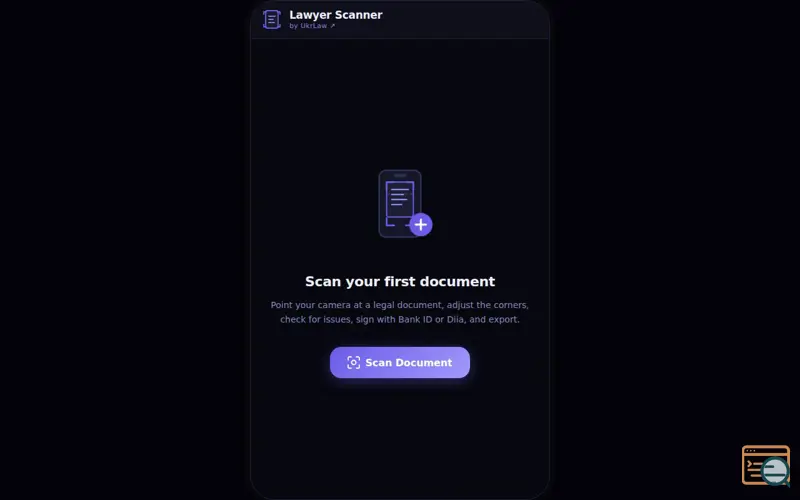 Screenshot of Scan4Sign
