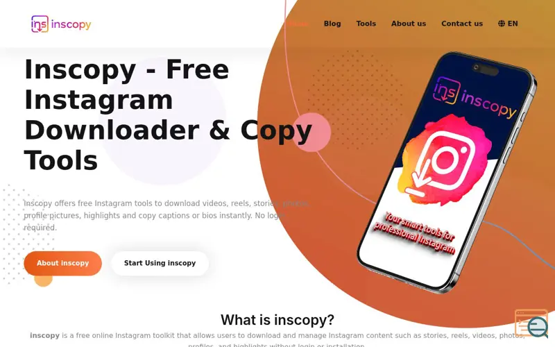 Screenshot of inscopy