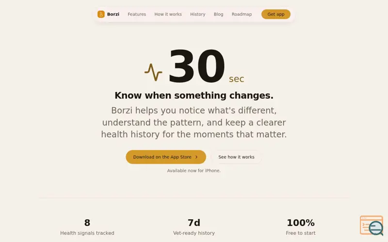 Screenshot of Borzi