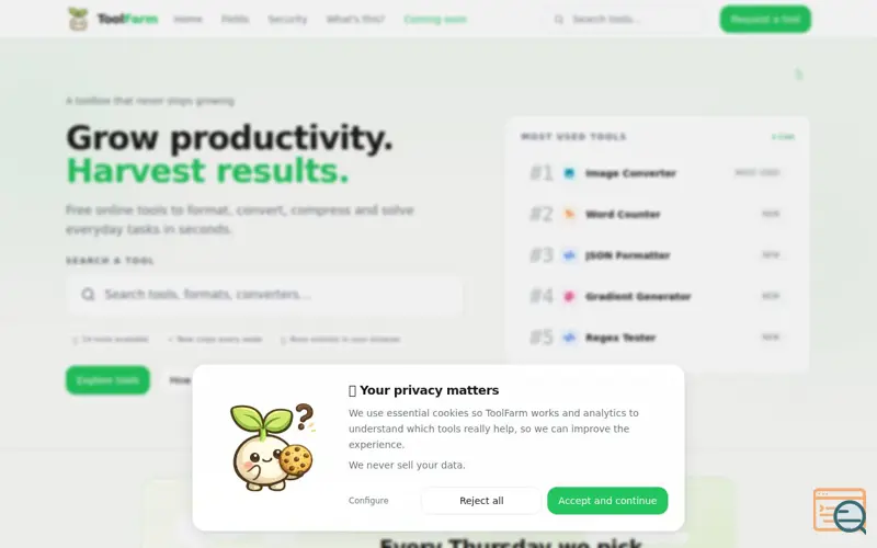 Screenshot of ToolFarm