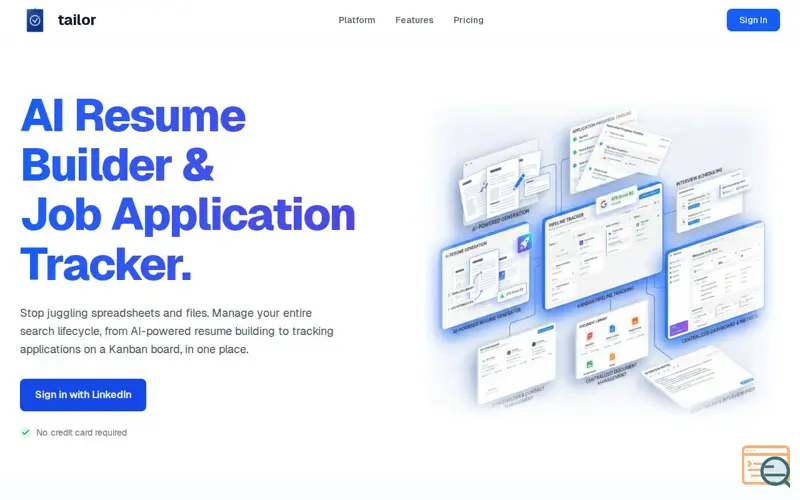 Screenshot of Tailor