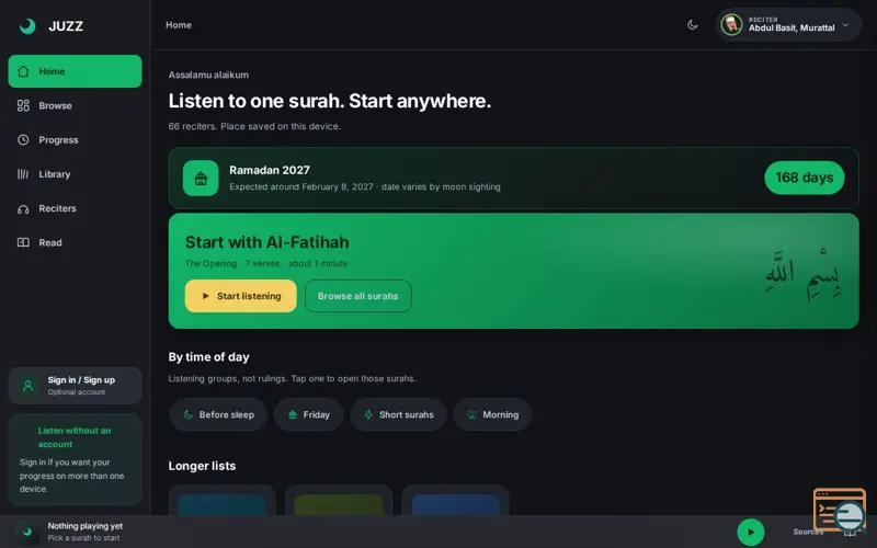 Screenshot of JUZZ