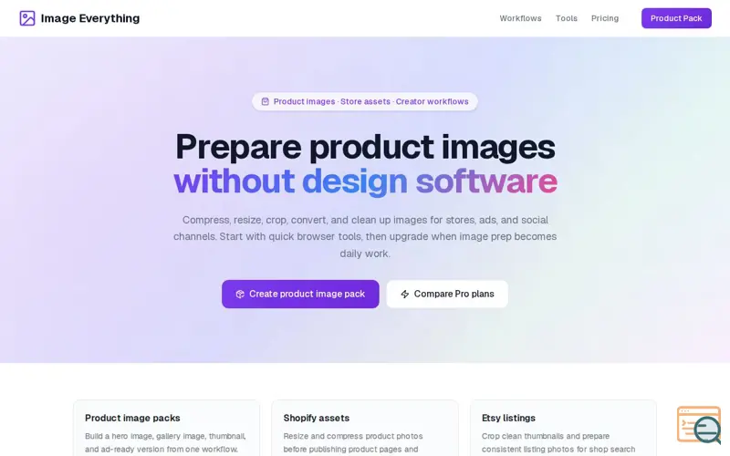 Screenshot of Image Everything