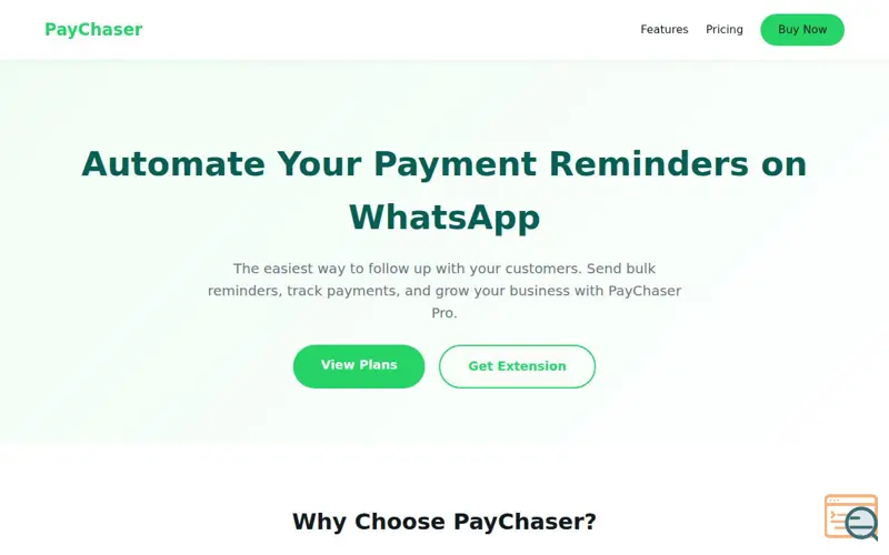 Screenshot of PayChaser