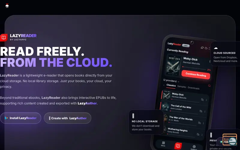 Screenshot of LazyReader