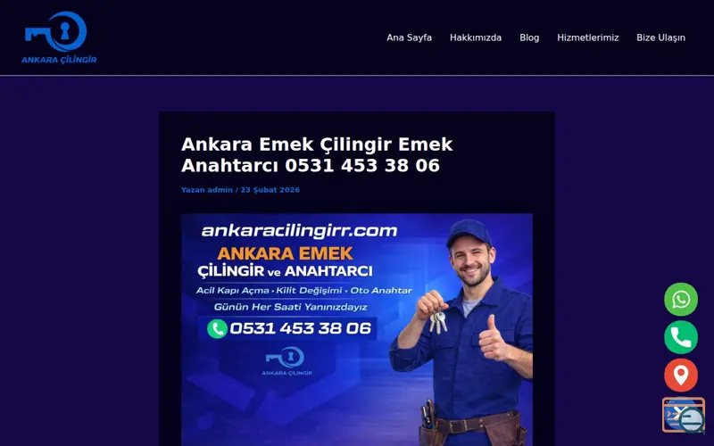 Screenshot of emek çilingir