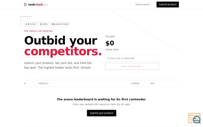 Screenshot of rankclash.xyz