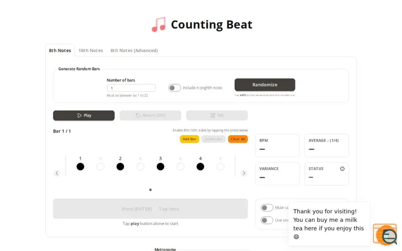 Screenshot of Counting Beat