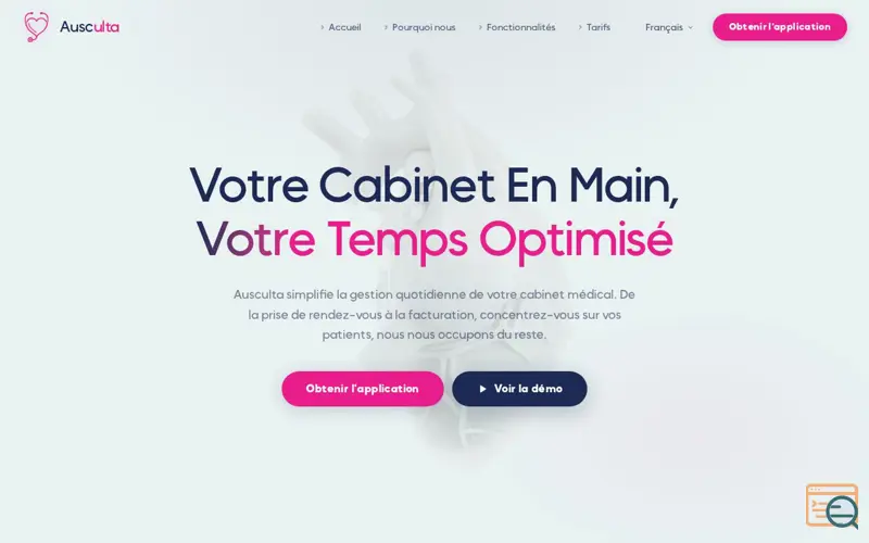Screenshot of Ausculta — Votre santé cardiaque, maîtrisée
