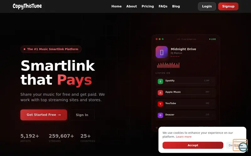 Screenshot of Copythistune