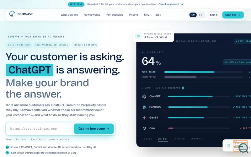 Screenshot of SeoWave