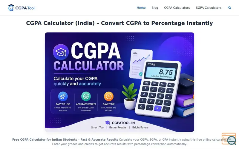 Screenshot of CGPA Tool