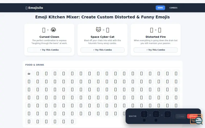 Screenshot of Emoji Kitchen Online