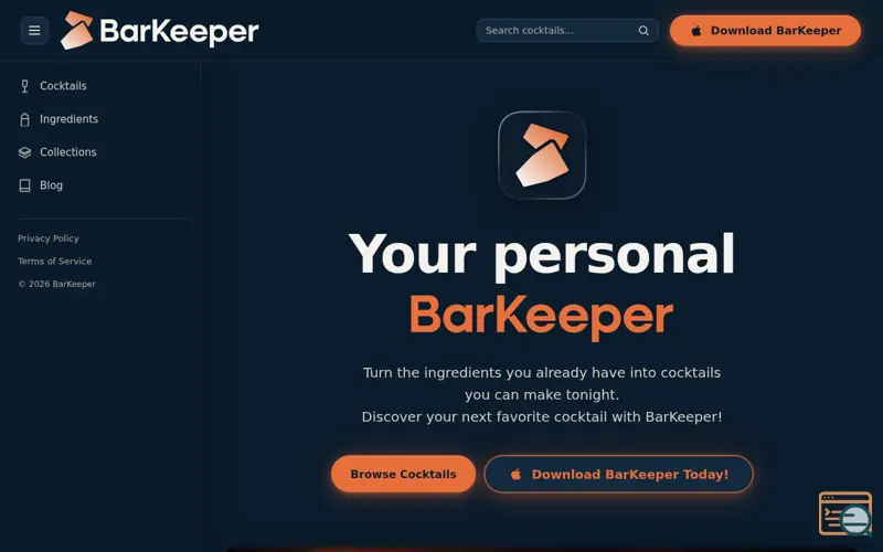Screenshot of BarKeeper