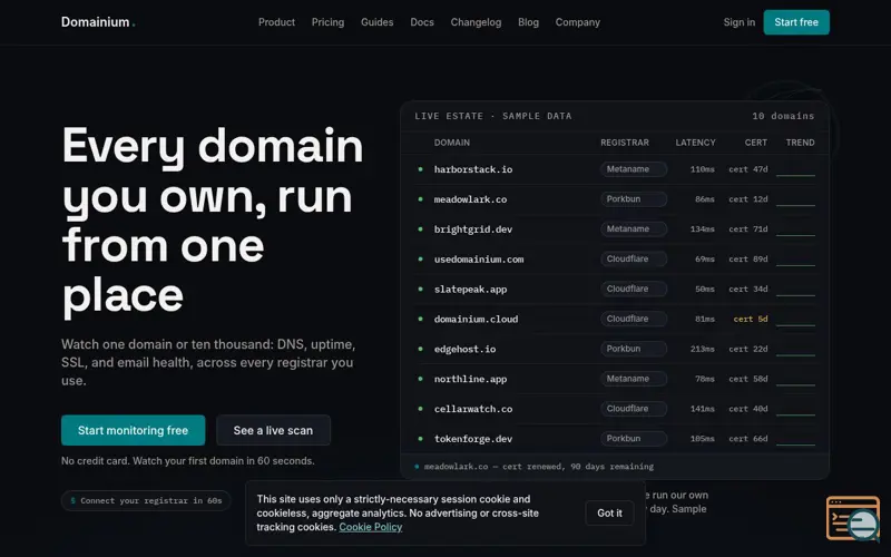 Screenshot of Domainium