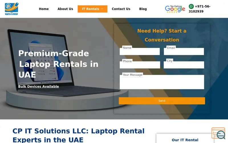 Screenshot of Laptop Rental UAE