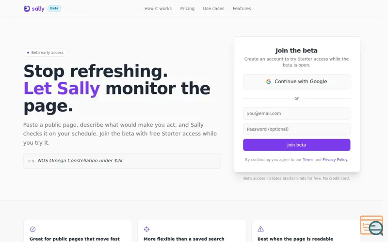 Screenshot of Sally
