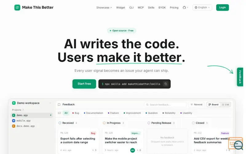 Screenshot of Makethisbetter