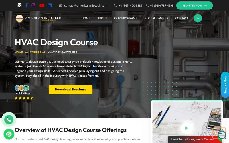 Screenshot of HVAC system design course