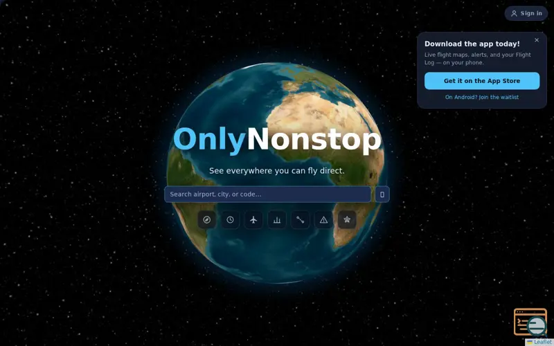 Screenshot of OnlyNonstop