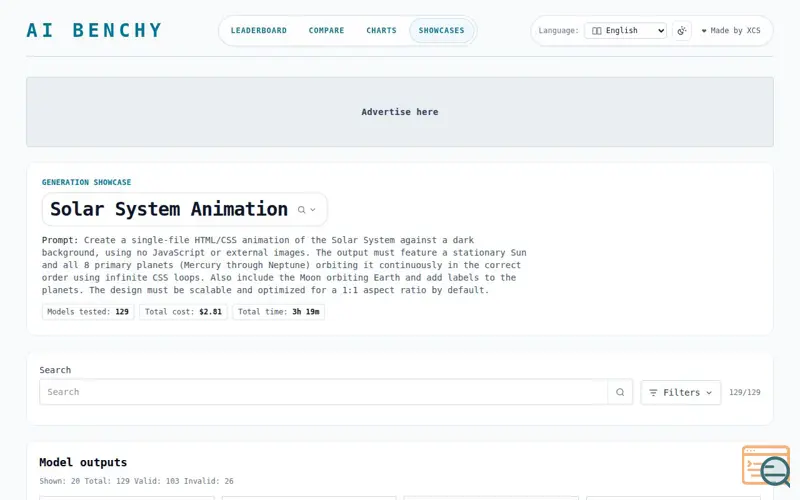 Screenshot of Aibenchy