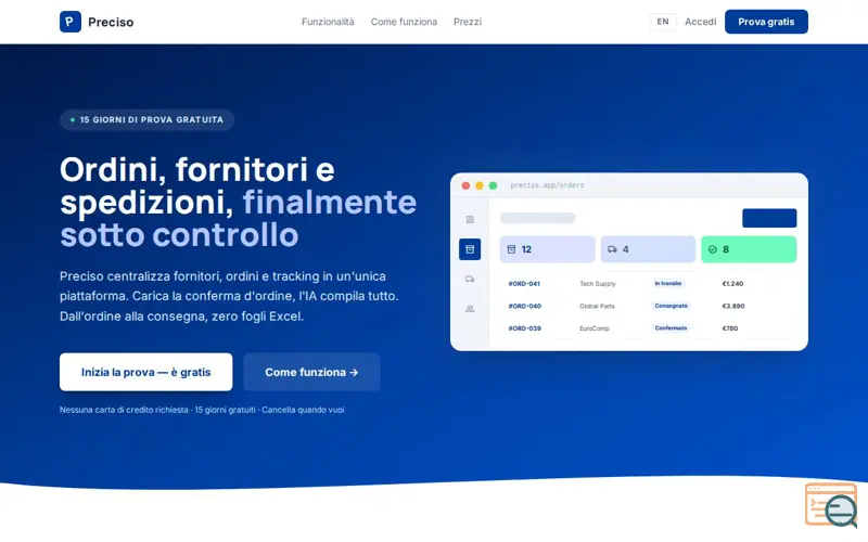 Screenshot of Preciso, a launch using Microsoft Authentication Library
