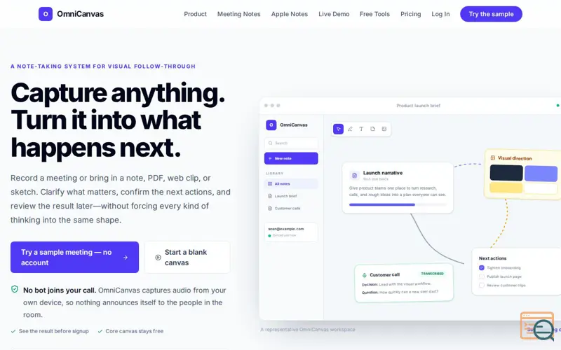 Screenshot of OmniCanvas