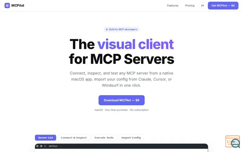 Screenshot of MCPilot — Visual Client for MCP Servers