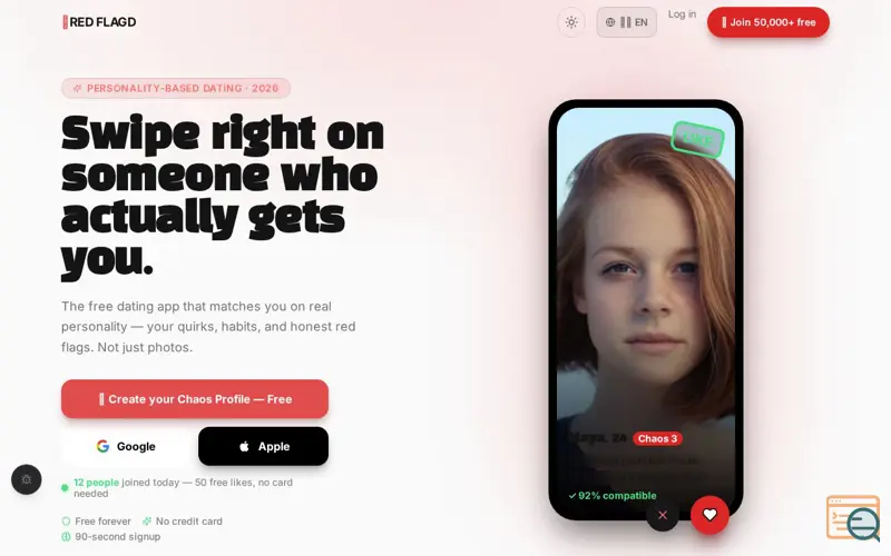 Screenshot of RedFlag