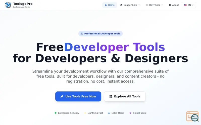 Screenshot of ToolsGoPro