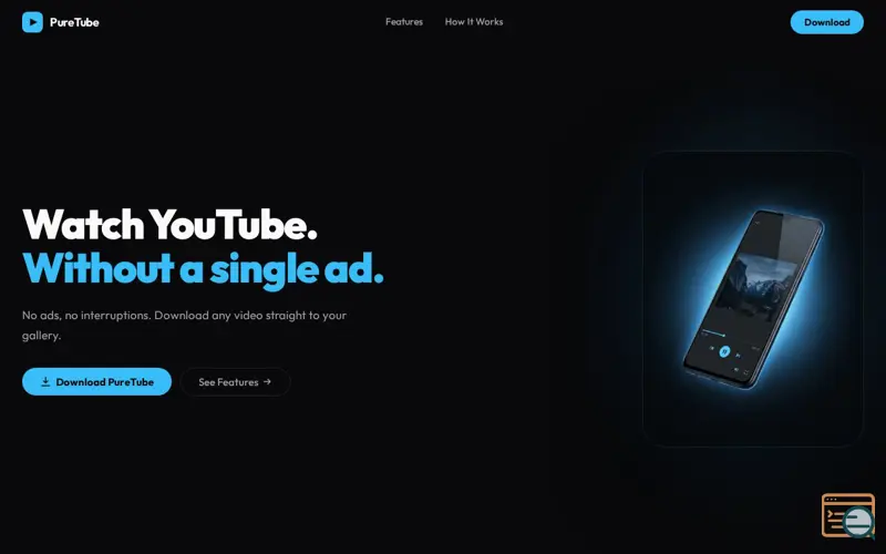 Screenshot of PureTube