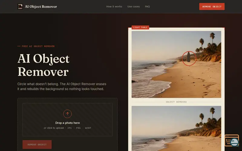 Screenshot of AI Object Remover