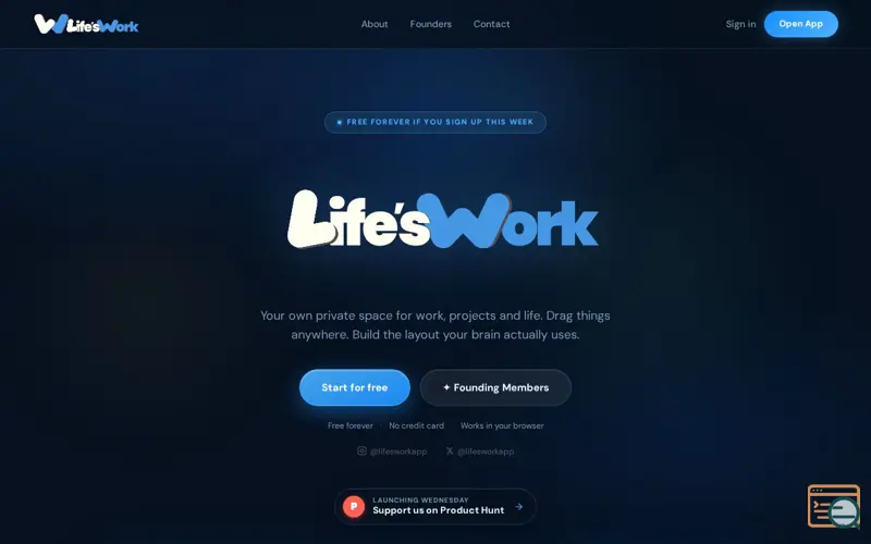 Screenshot of Life's Work
