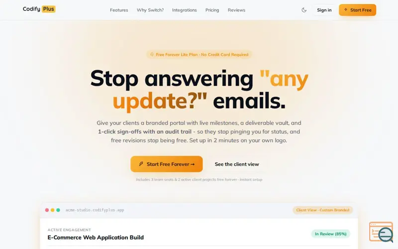 Screenshot of CodifyPlus