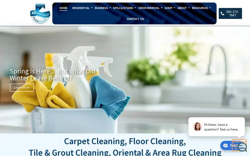 Screenshot of Pinnacle Eco Clean, a launch using UserWay