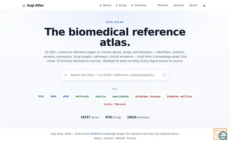 Screenshot of Sugi Atlas
