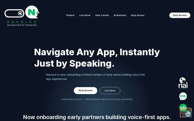 Screenshot of Navoice