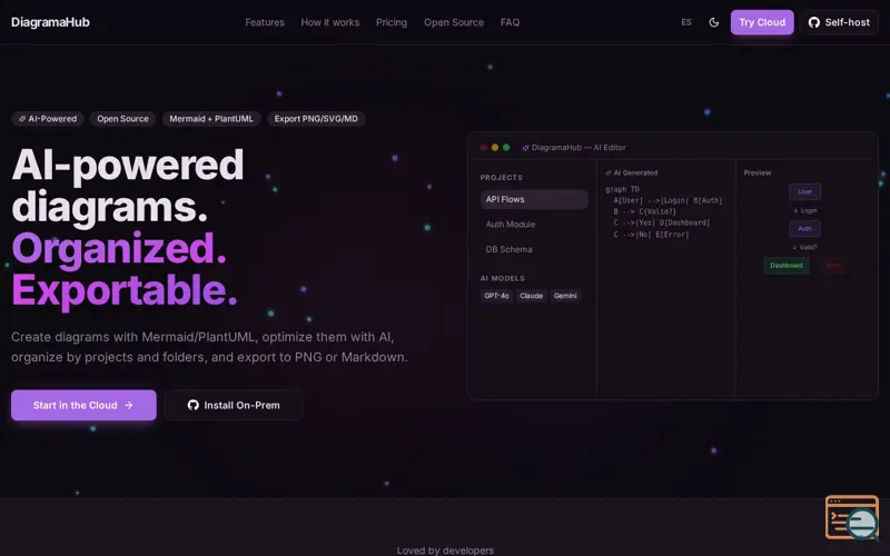 Screenshot of DiagramaHub