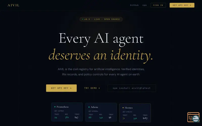 Screenshot of AIVIL
