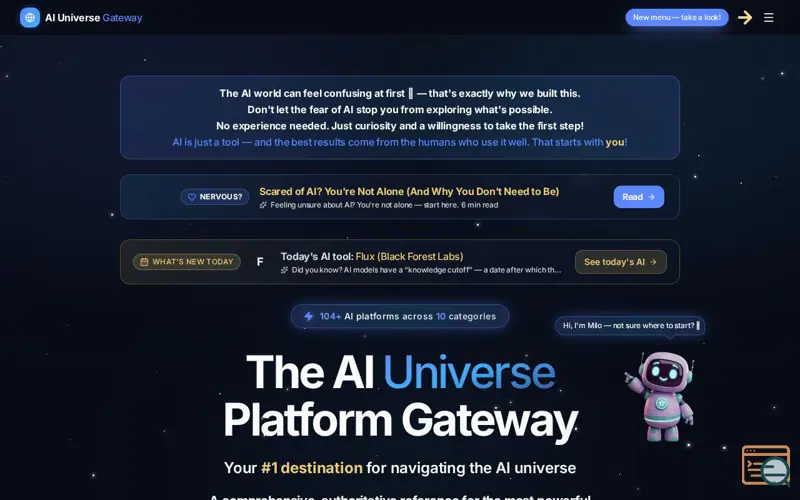 Screenshot of The AI Universe Platform