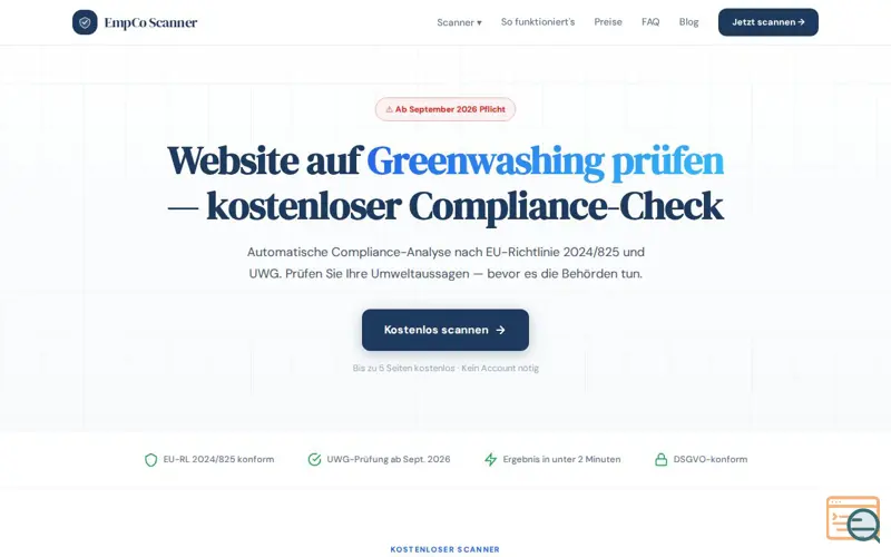 Screenshot of EmpCo Scanner