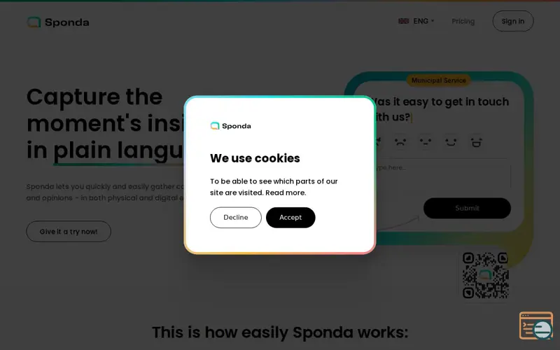 Screenshot of Sponda