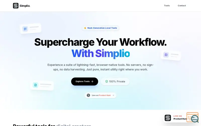 Screenshot of Simplio