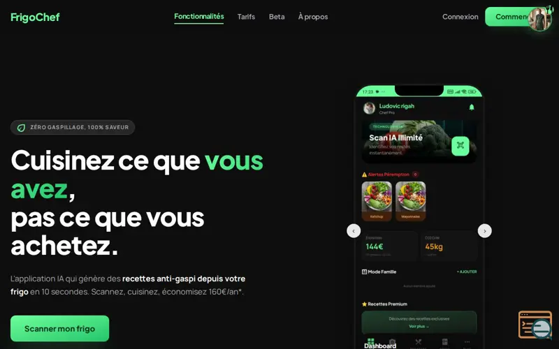 Screenshot of FrigoChef