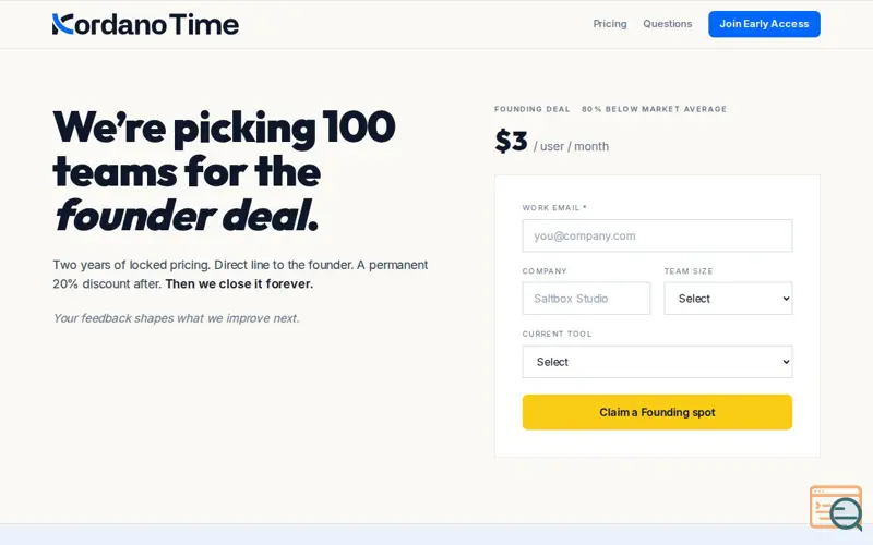 Screenshot of Kordano Time